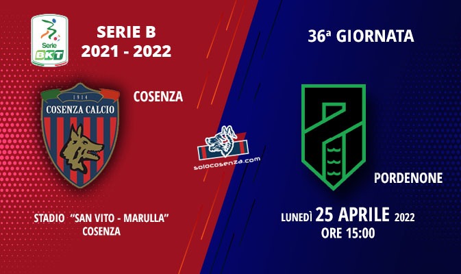 Cosenza-Pordenone: tutto sul match di domani pomeriggio al “Marulla”