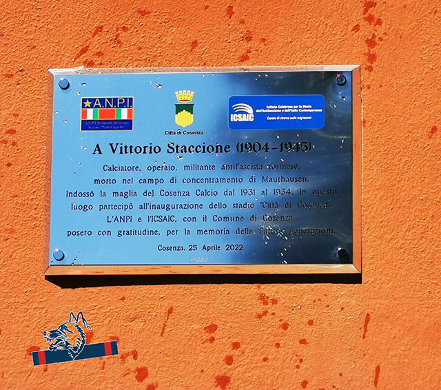 Finalmente anche Cosenza ricorda il sacrificio di Vittorio Staccione
