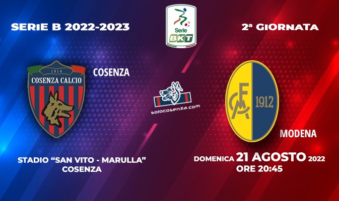 Cosenza-Modena: tutto sul match di domani sera al “Marulla”