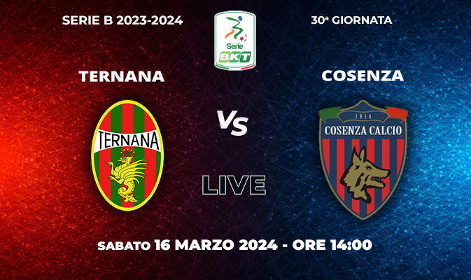 Troppi errori sottoporta per il Cosenza che viene sconfitto dalla Ternana per 1-0