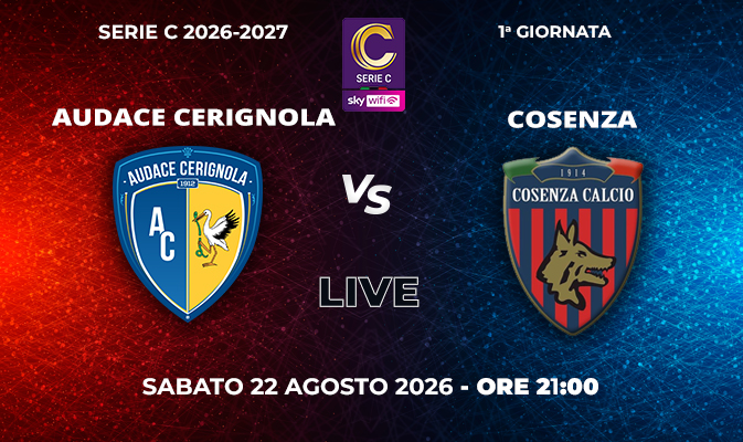 L’Audace Cerignola batte il Cosenza (3-1) nella prima giornata di campionato