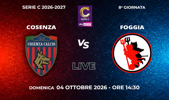 08 – Cosenza-Foggia live